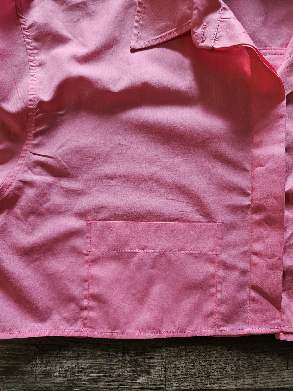 Zara Hot Pink Cropped Poplin Button Down Top - Picture 6 of 10